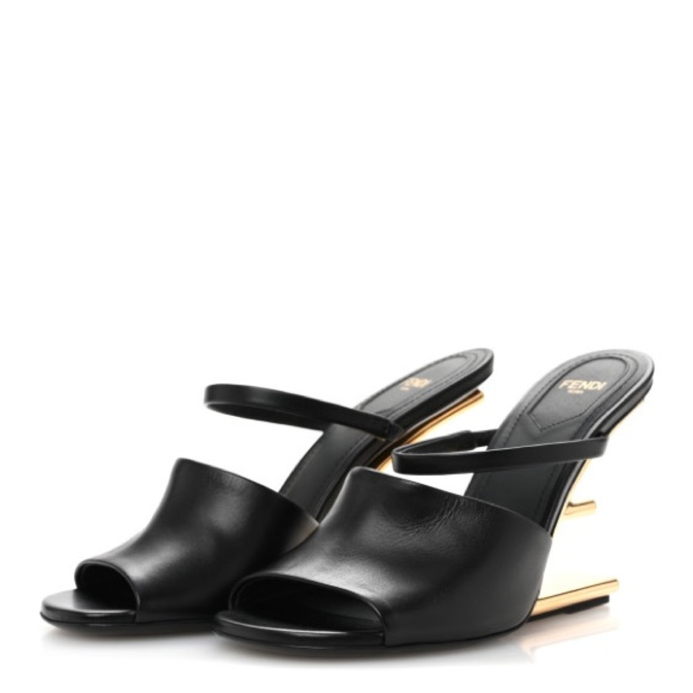 Fendi First Black Leather Women's Heels